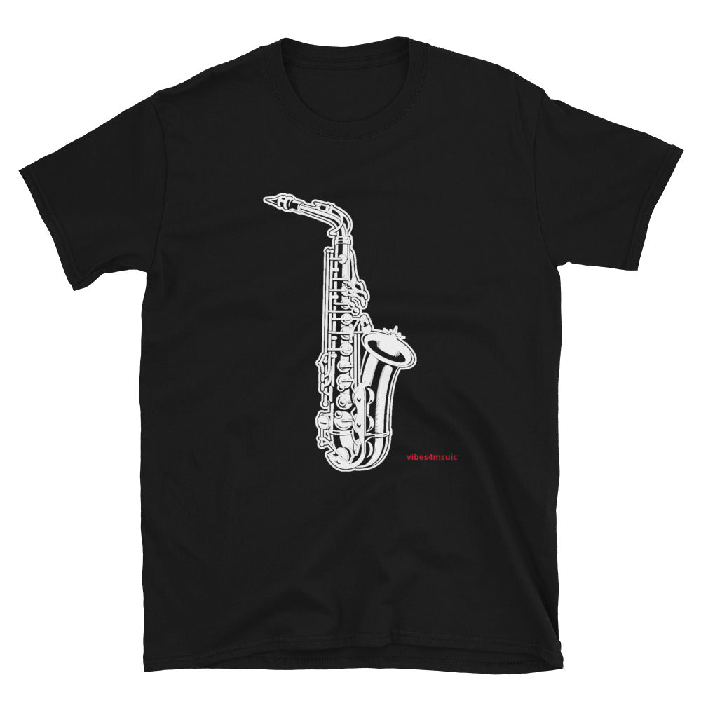 Saxophone Music Black Graphic T-Shirt