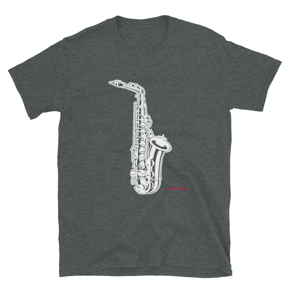 Saxophone Music Heather Grey Graphic T-Shirt