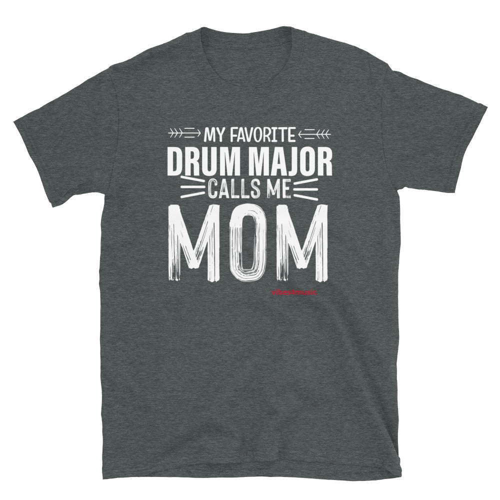drum major calls me mom graphic heather grey music t-shirt