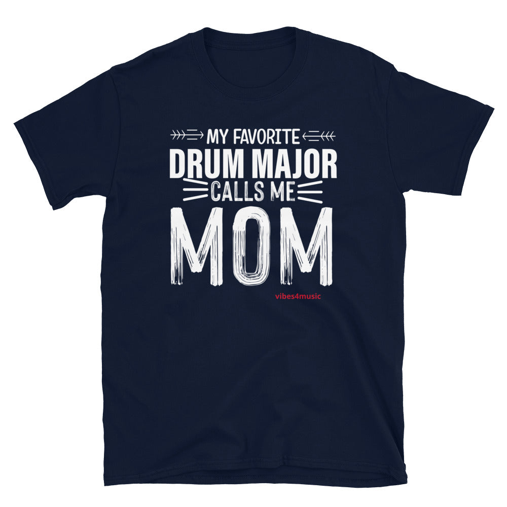 drum major calls me mom graphic navy blue music t-shirt
