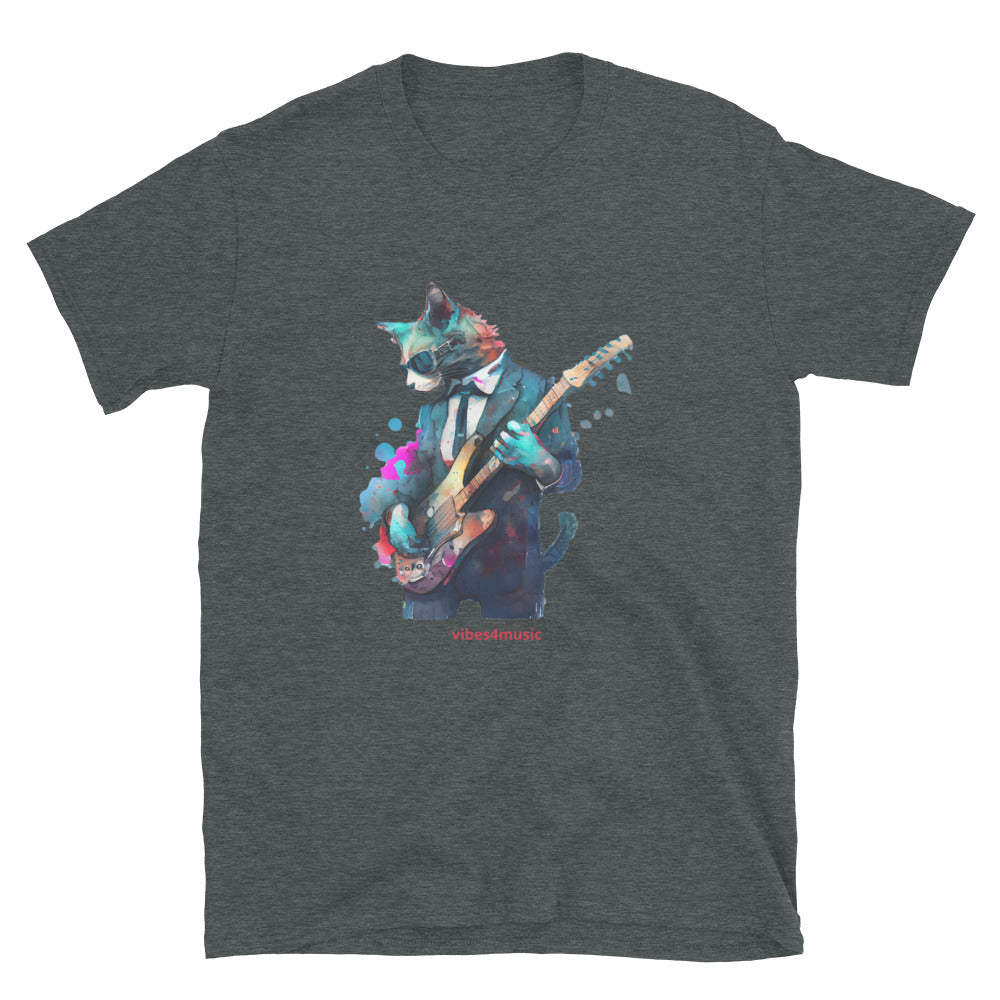 Guitar WaterColor Cat