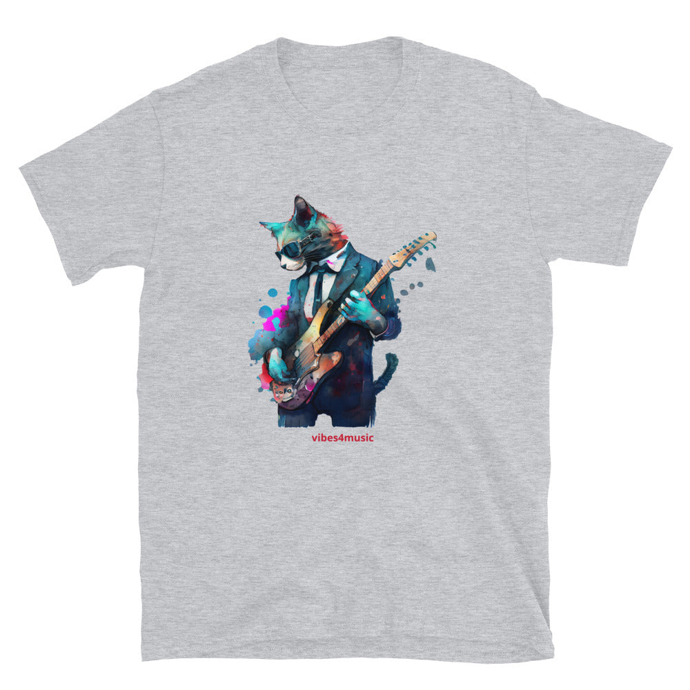 Guitar WaterColor Cat