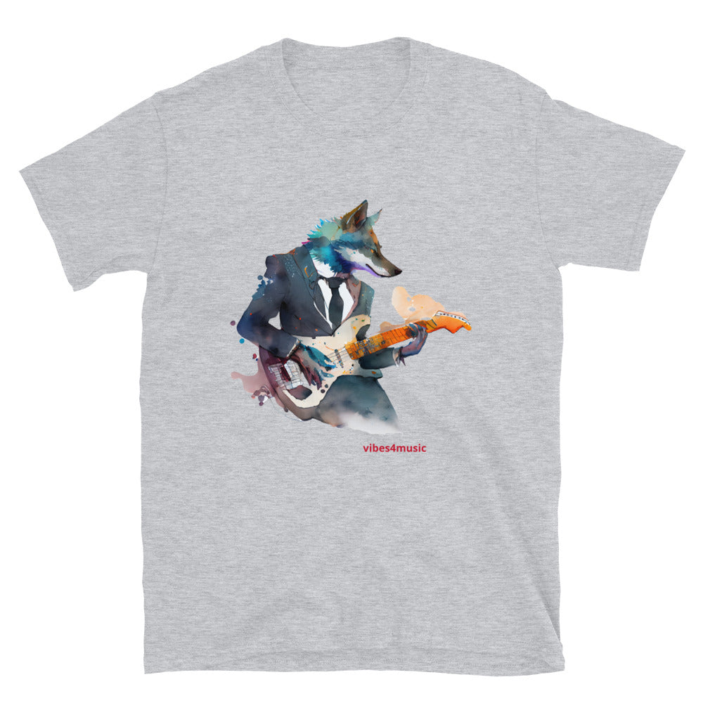 Guitar Fox Watercolor
