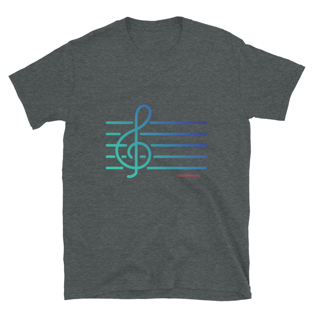 Neon Treble Clef Note