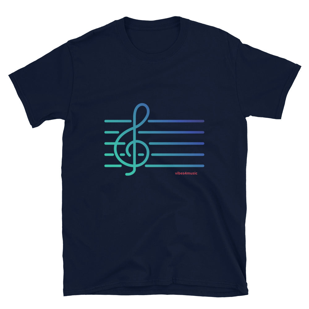 Neon Treble Clef Note