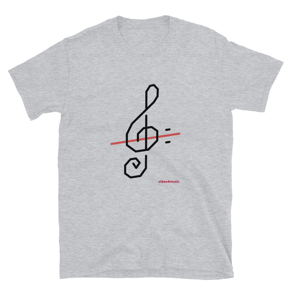 Red Line Treble Clef
