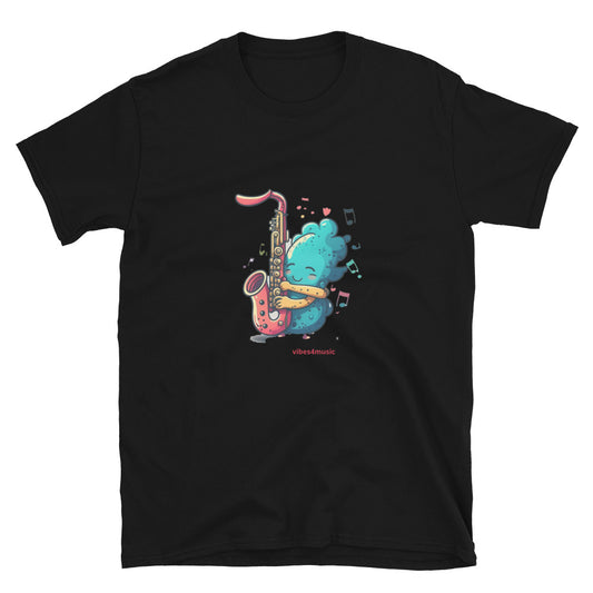Saxophone Love Black Graphic T-Shirt