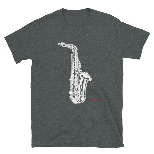Saxophone Music Heather Grey Graphic T-Shirt