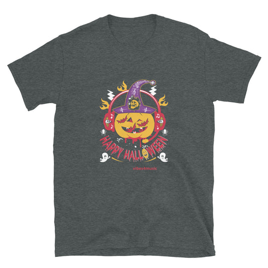 halloween music heather grey graphic t-shirt