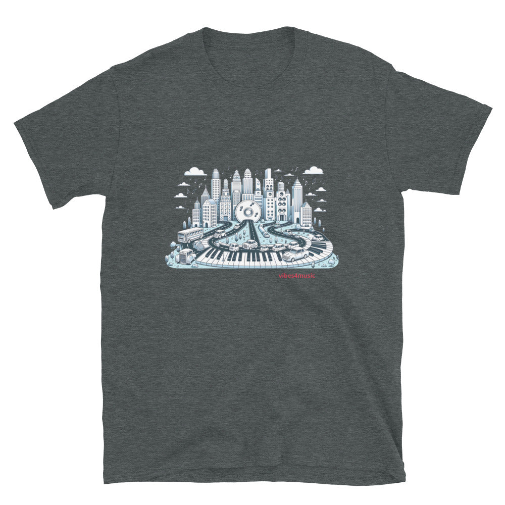 music city landscape heather grey graphic t-shirt