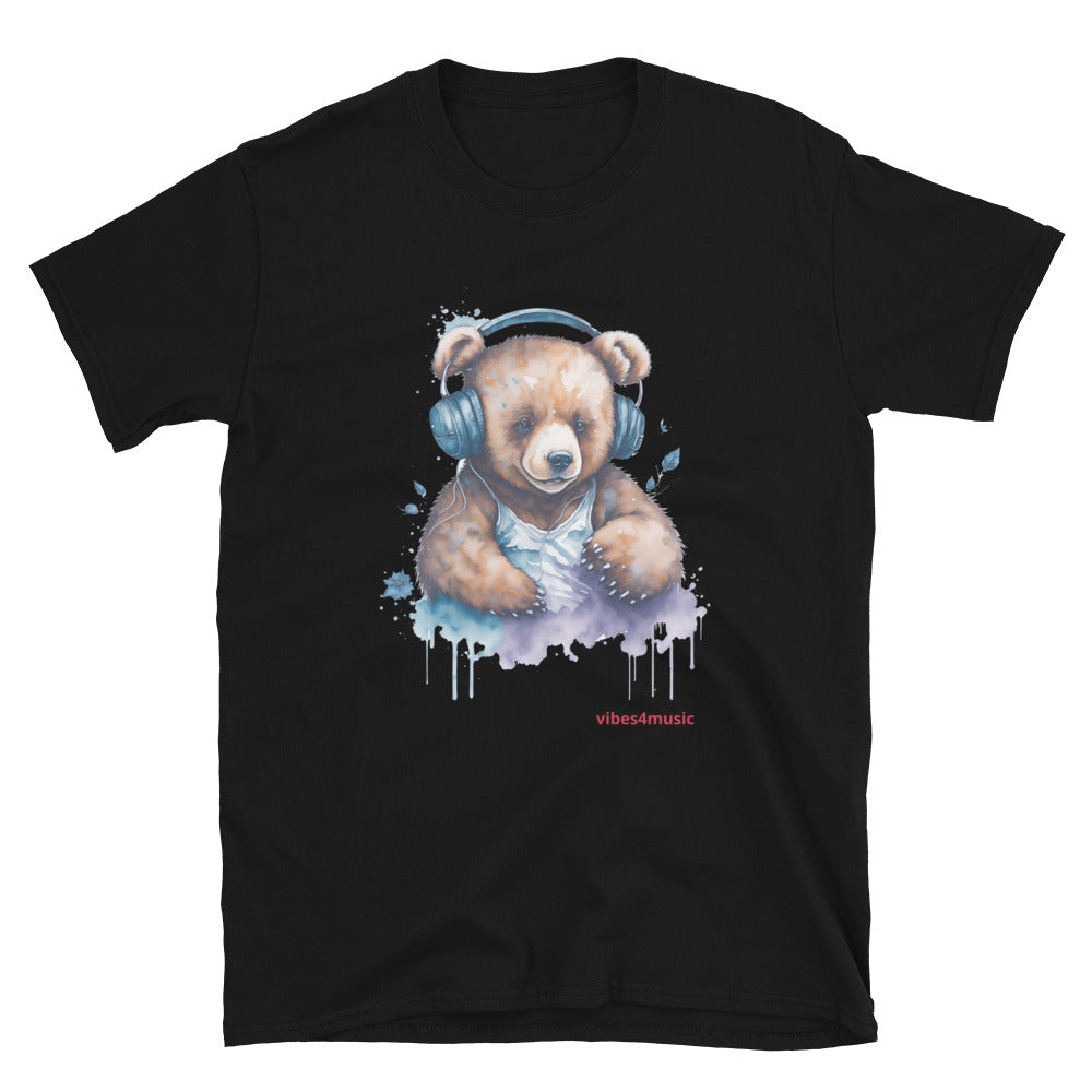 Bear With Headphone | Music Graphic Tees | Vibes4Music