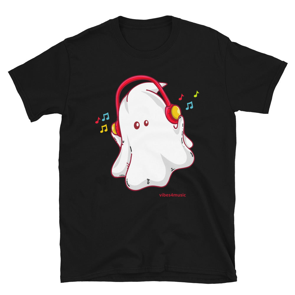 Halloween Ghost Music Graphic T-Shirt