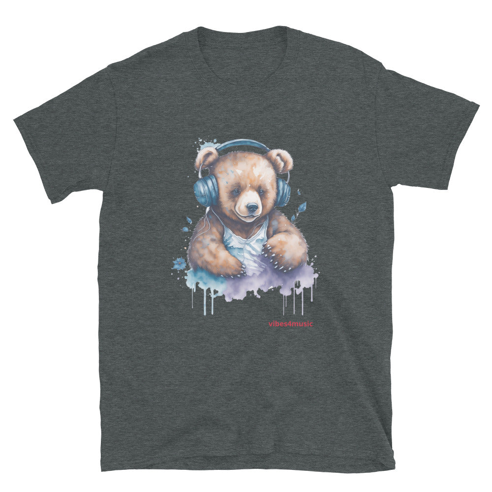 Bear With Headphone | Music Graphic Tees | Vibes4Music
