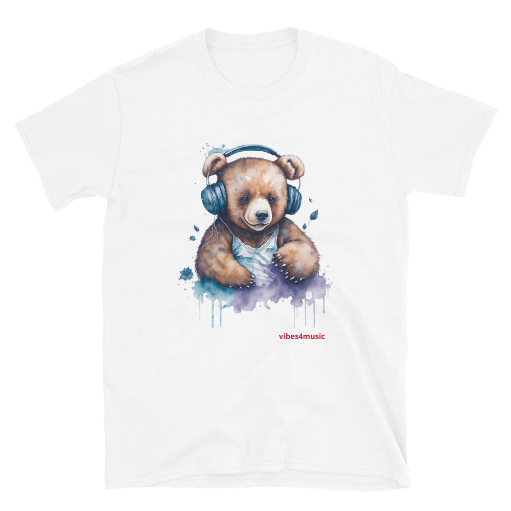 Bear With Headphone | Music Graphic Tees | Vibes4Music