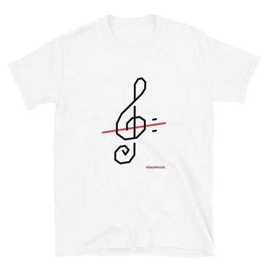 Red Line Treble Clef